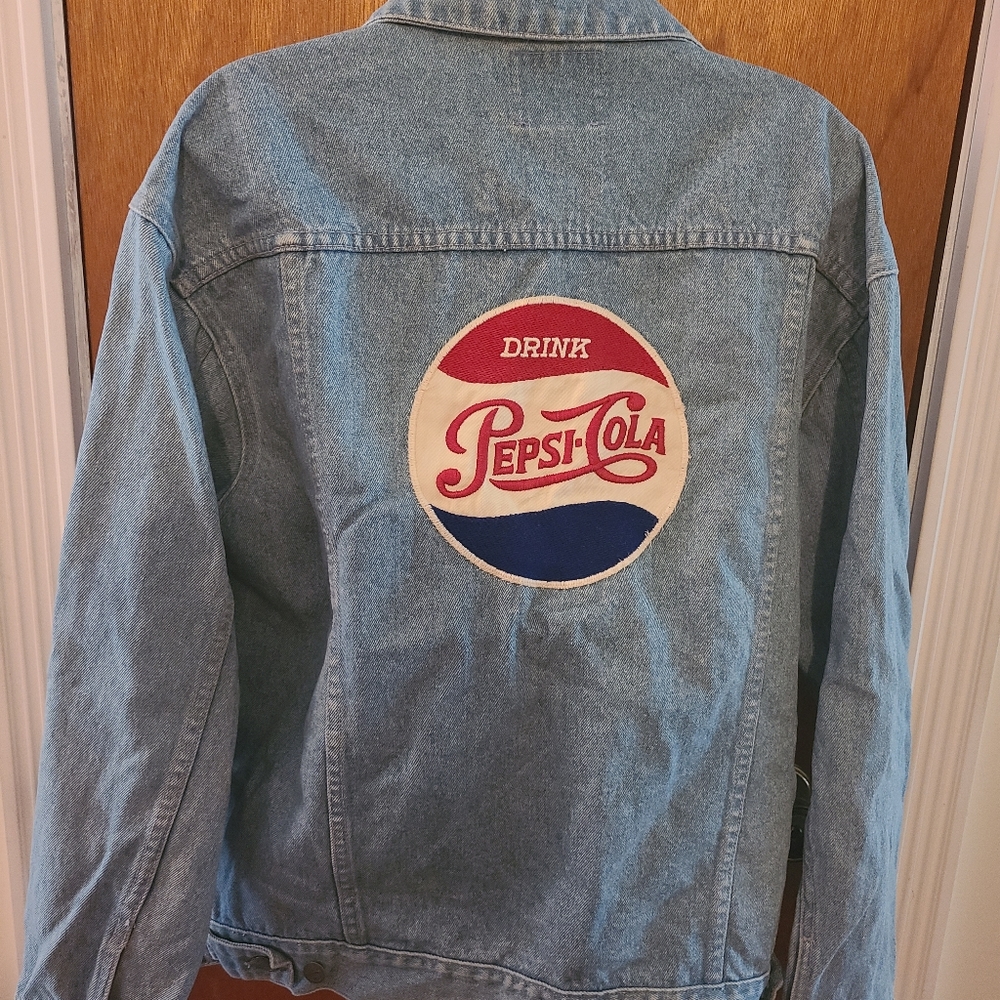 Vintage Pepsi logo jean denim jacket
